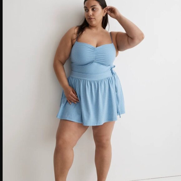 Madewell Flex Wrap Skort in Gingham XXL - Picture 2 of 15